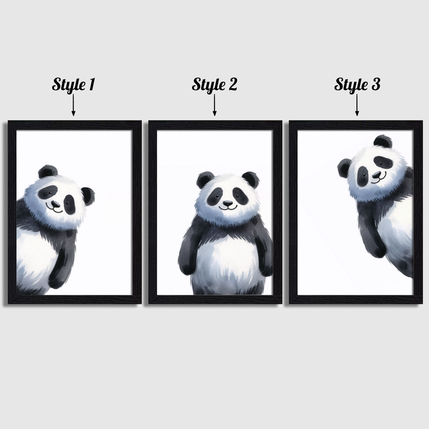 Peeking Panda Print Set