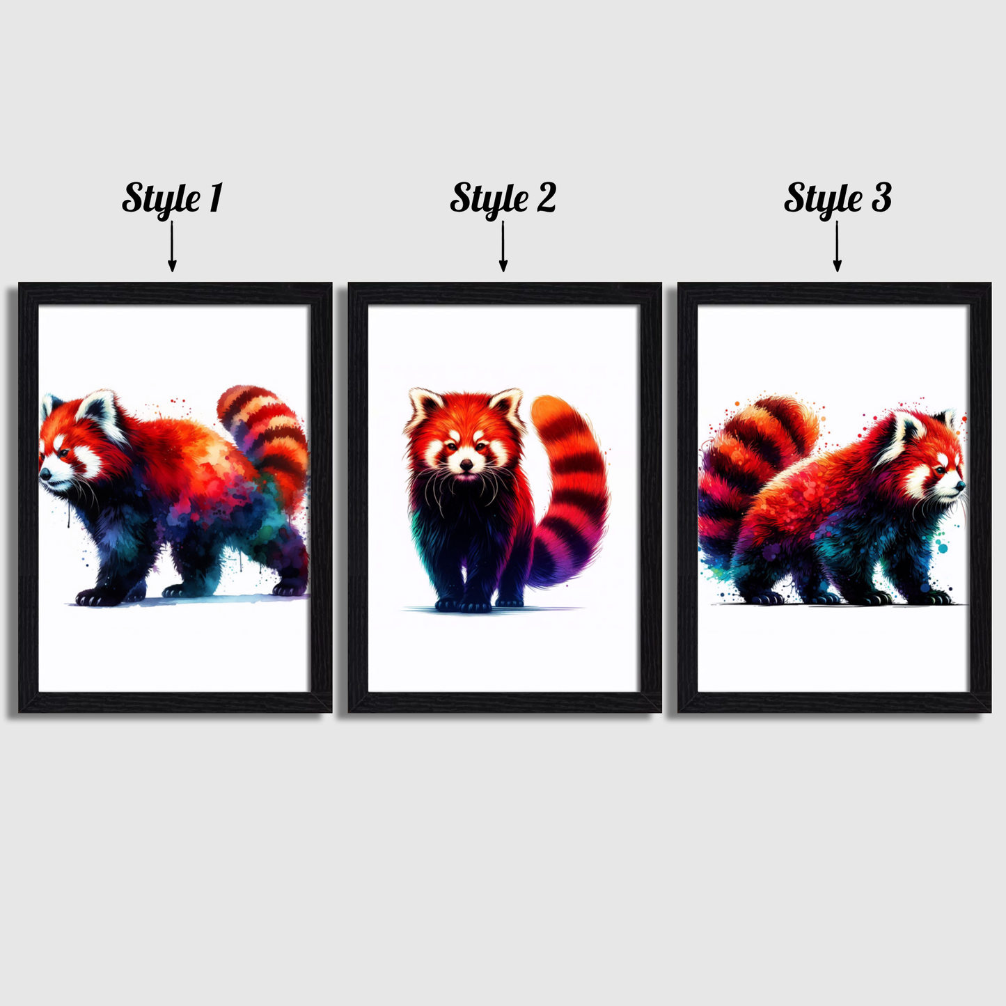 Red Panda Print Set