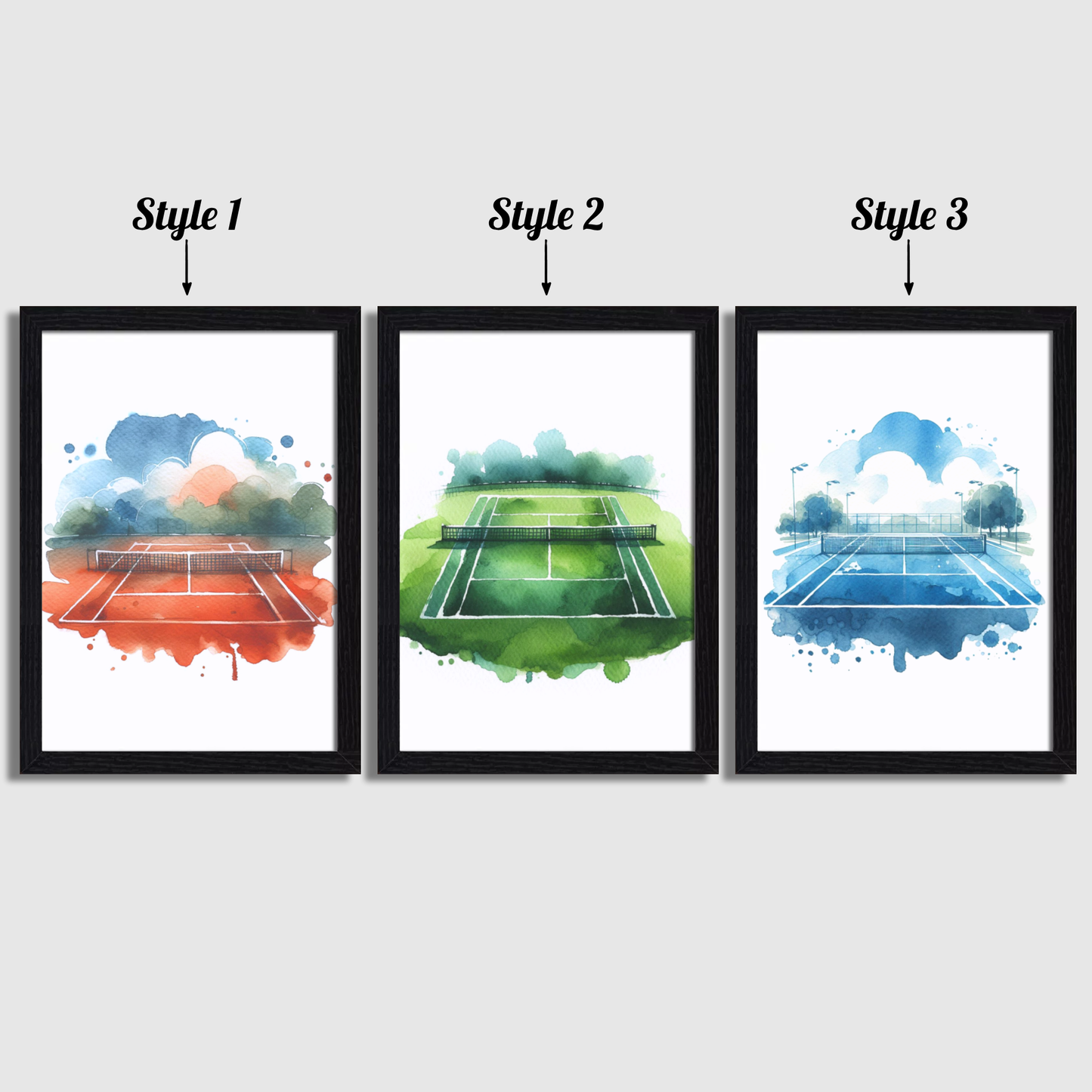 Tennis Courts Print Set