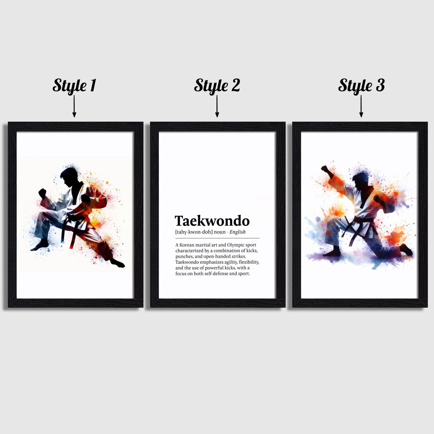 Taekwondo Definition Print Set