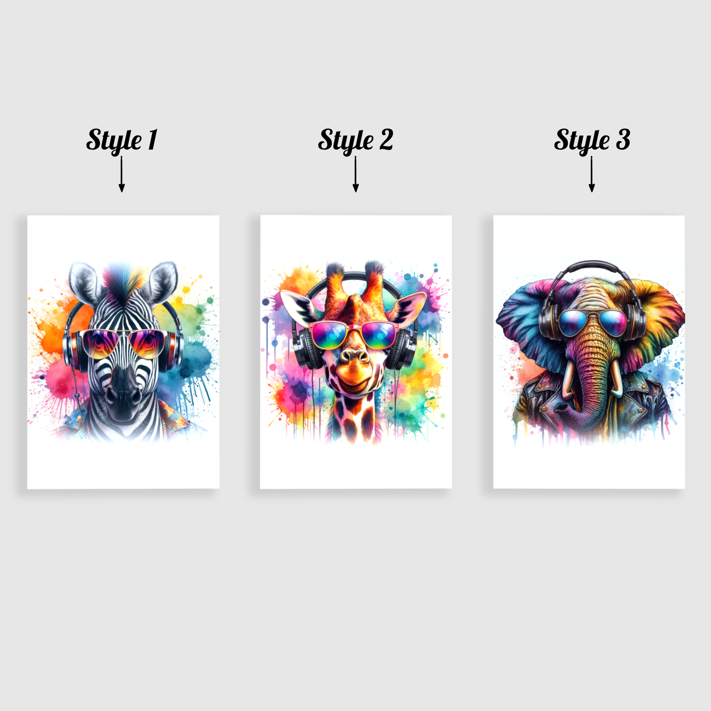 Animal Gaming Print Set