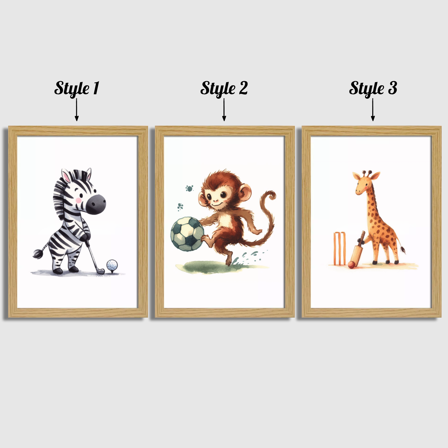 Animal Sports Print Set