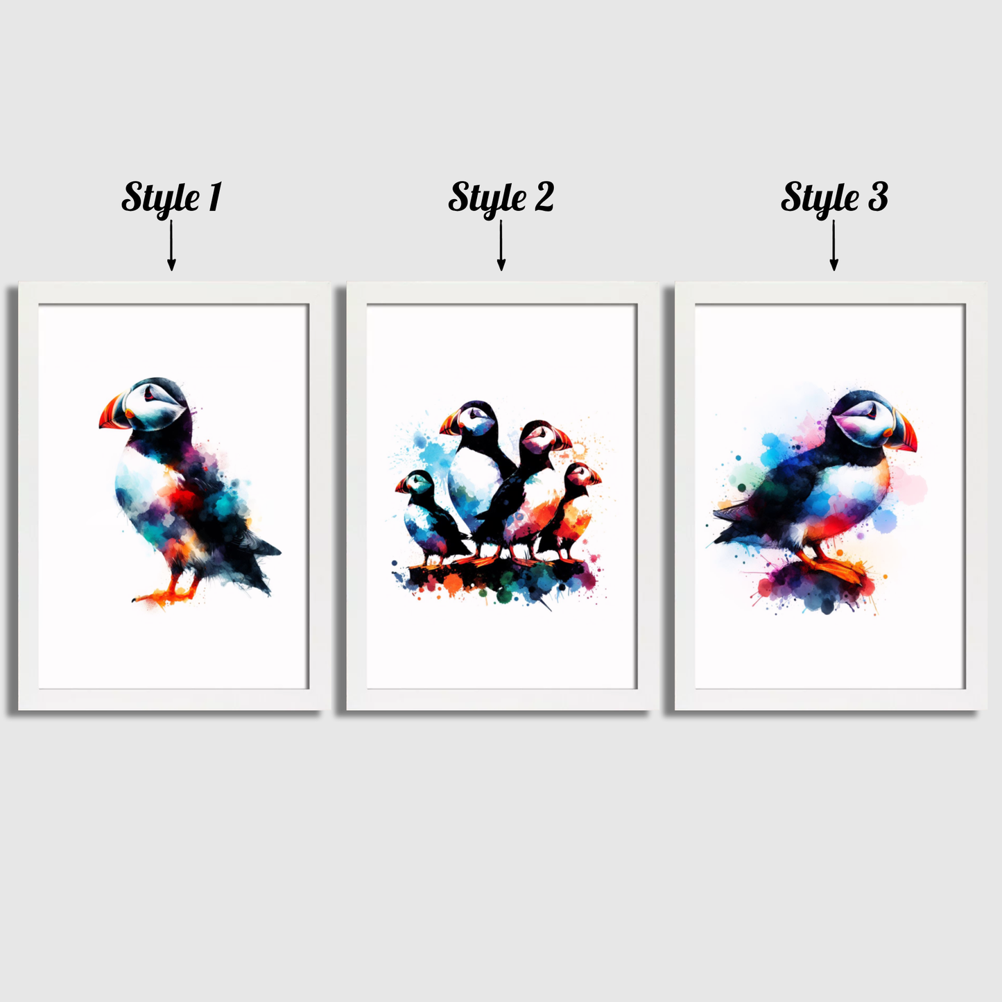 Puffin Print Set