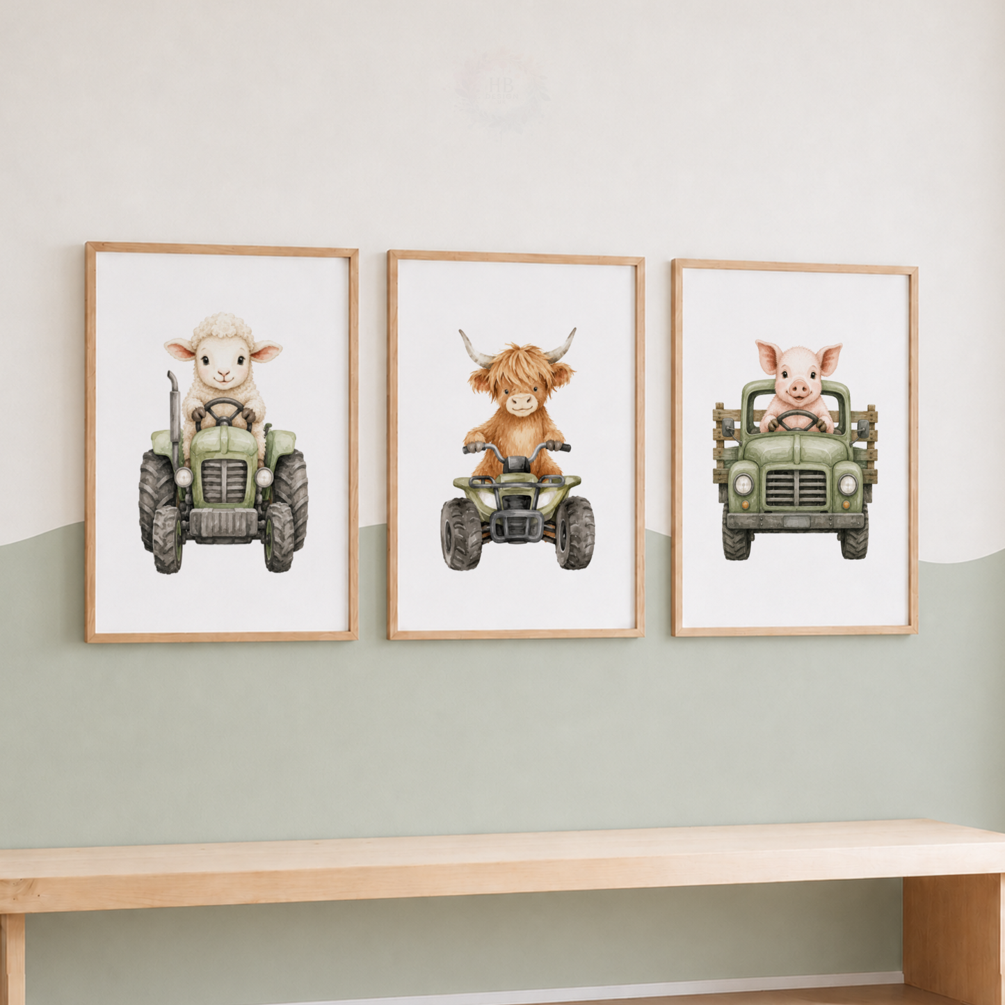 Farmyard Animal Print Set