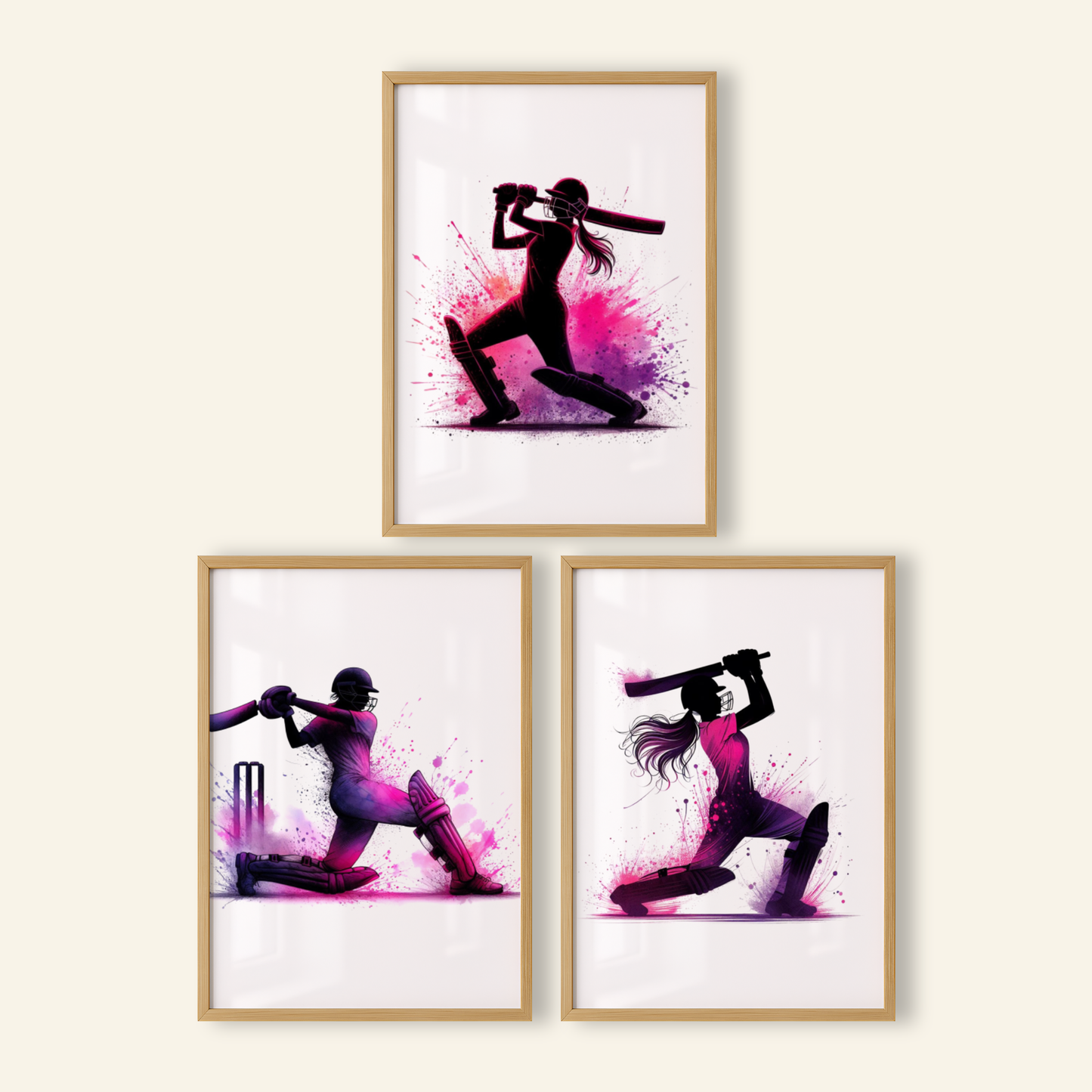 Girls Pink Cricket Print Set - Cricket Collection Set of 3