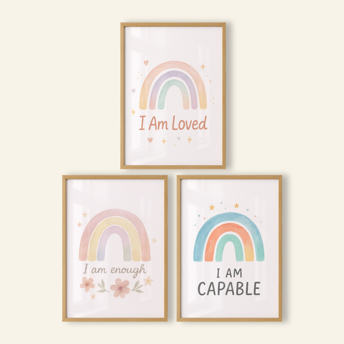 Affirmation Arches Print Set - Rainbow & Positivity Collection Set of 3