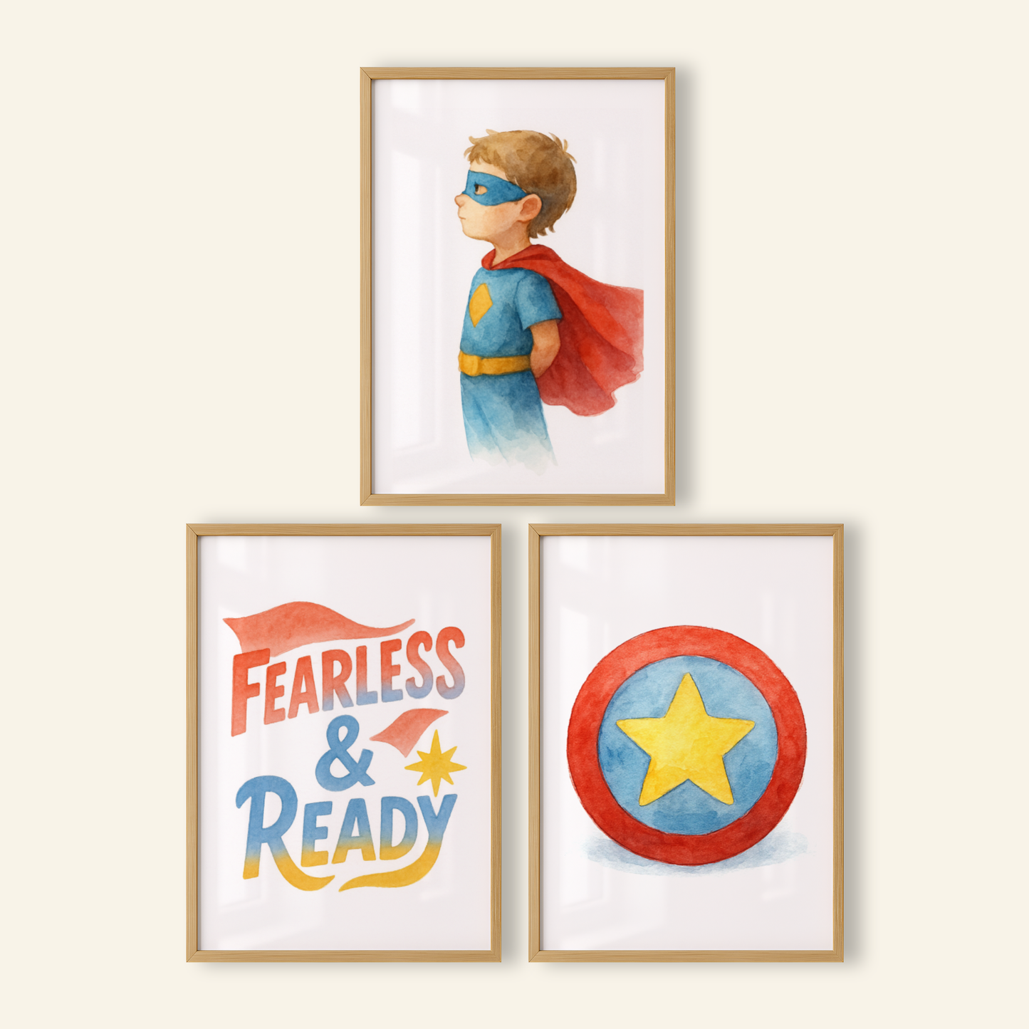 Fearless & Ready Print Set - Superhero Collection Set of 3