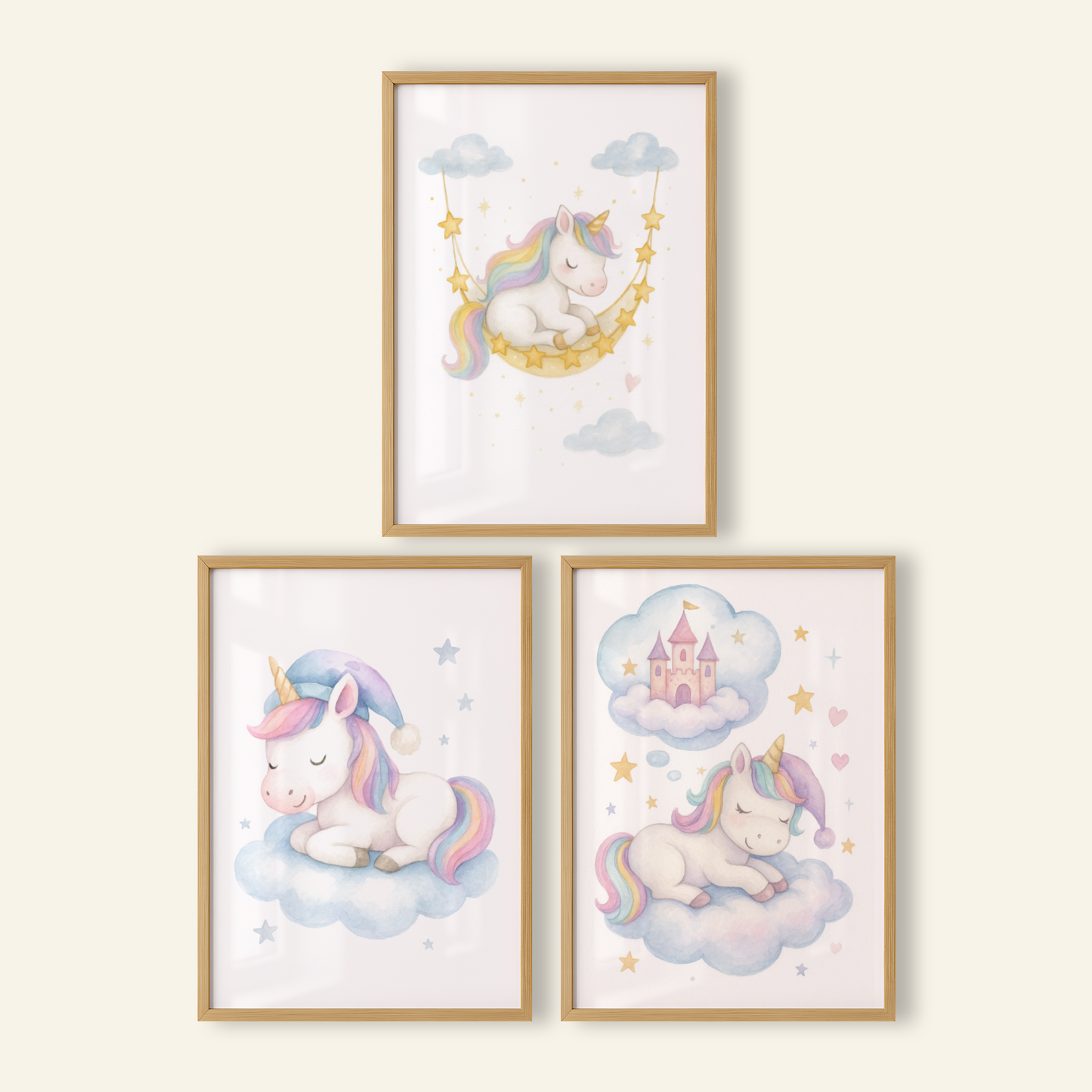 Starlight Slumber Unicorn Print Set - Unicorns Collection Set of 3