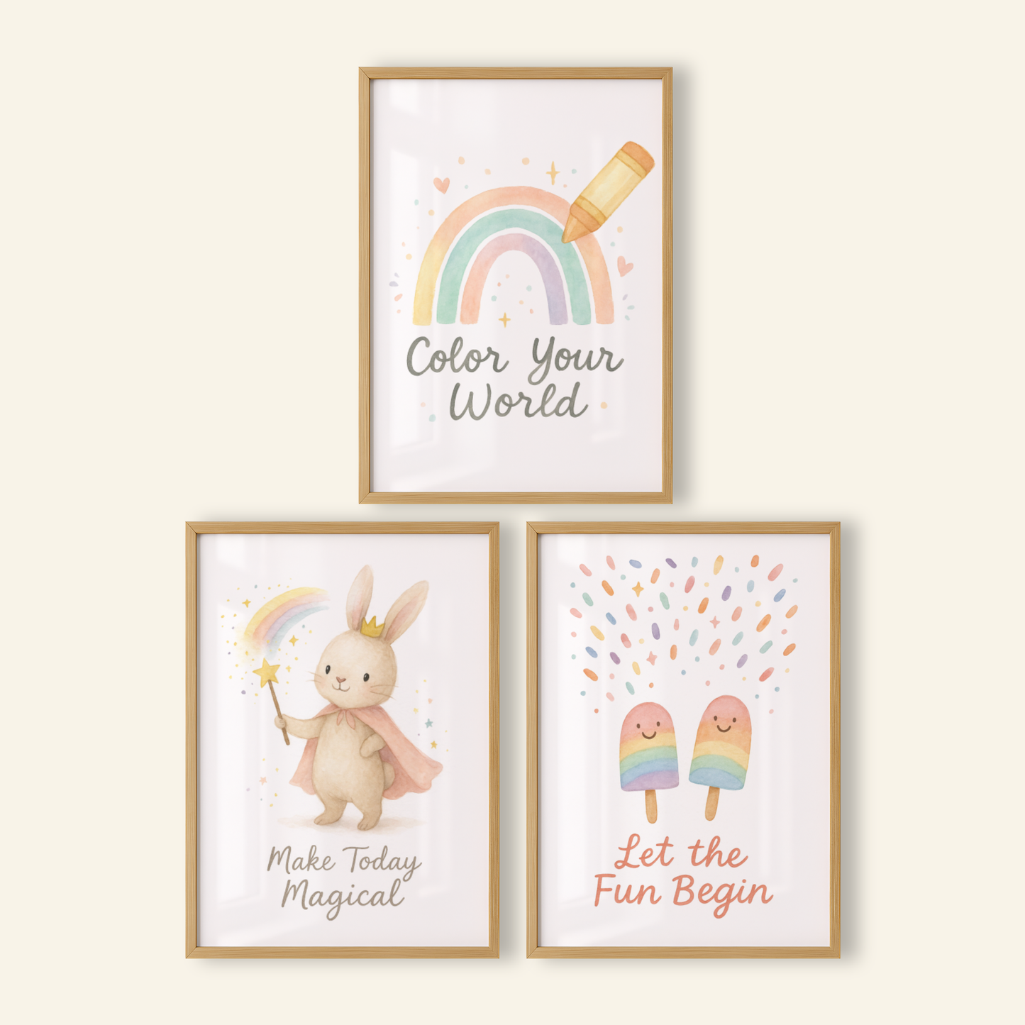 Playful Positivity Print Set - Rainbow & Positivity Collection Set of 3