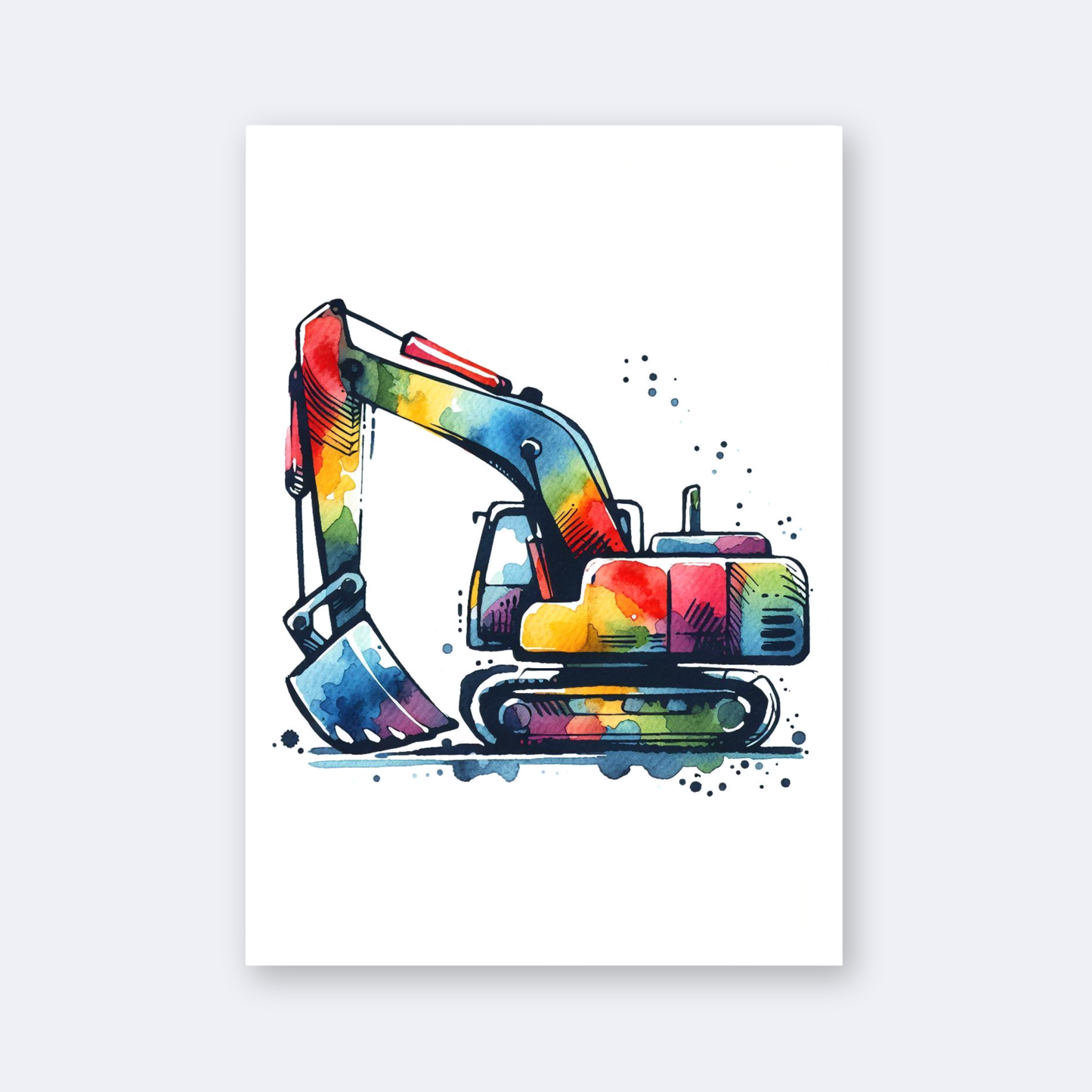 Excavator Print