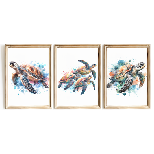 Sea Turtle Print Set