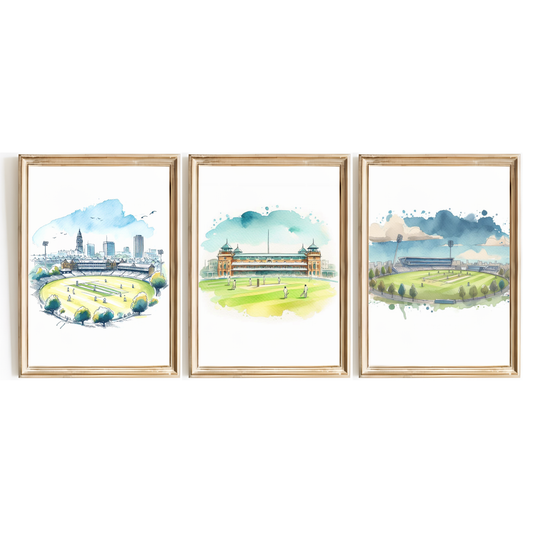 Cricket Stadium Print Set