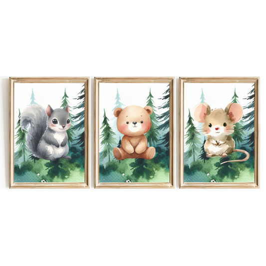 Woodland Nursery Print Set