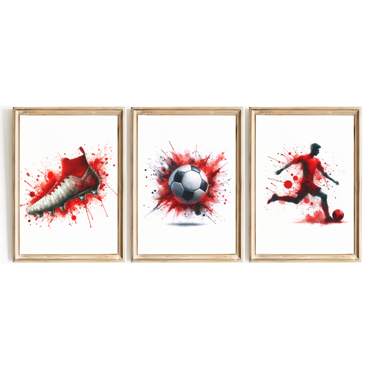 Red Football Print Set