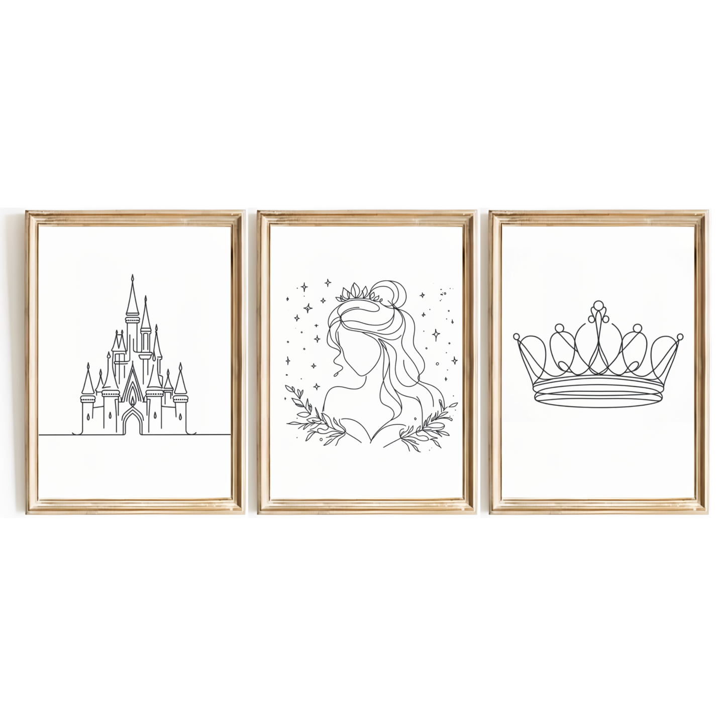 Princess Line Art Print Set