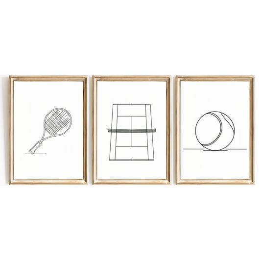 Minimal Tennis Print Set