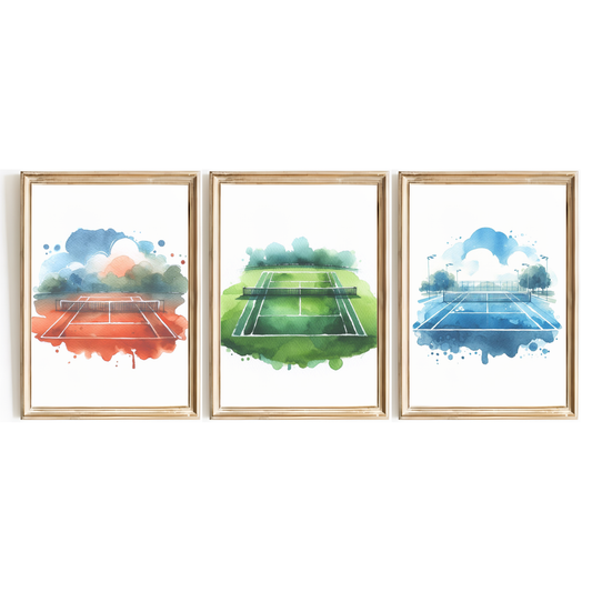 Tennis Courts Print Set
