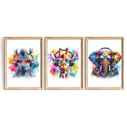 Animal Gaming Print Set