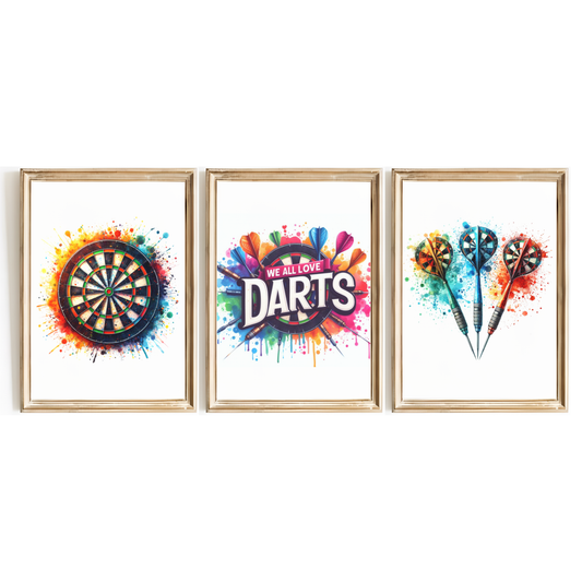 Multicolour Darts Print Set