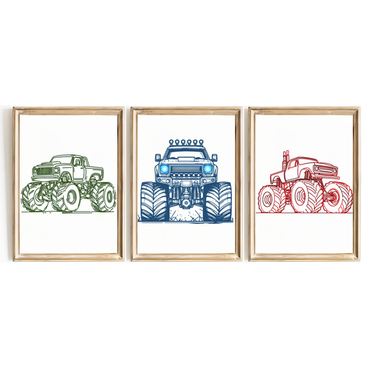 RGB Monster Truck Print Set