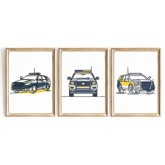 Police Car Print Set