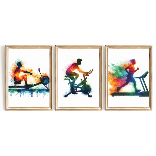 Men's Gym Print Set