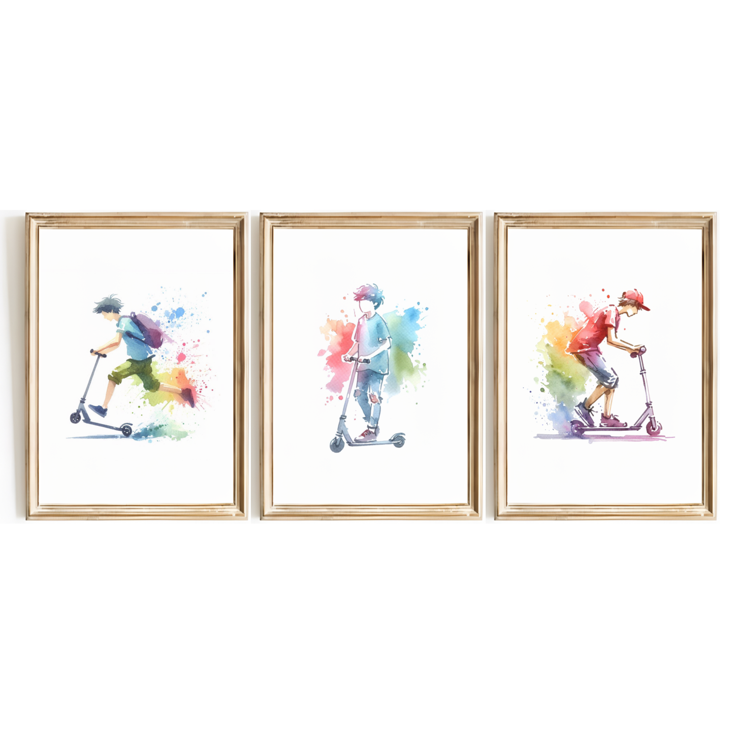 Kids Scooter Print Set