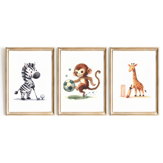 Animal Sports Print Set