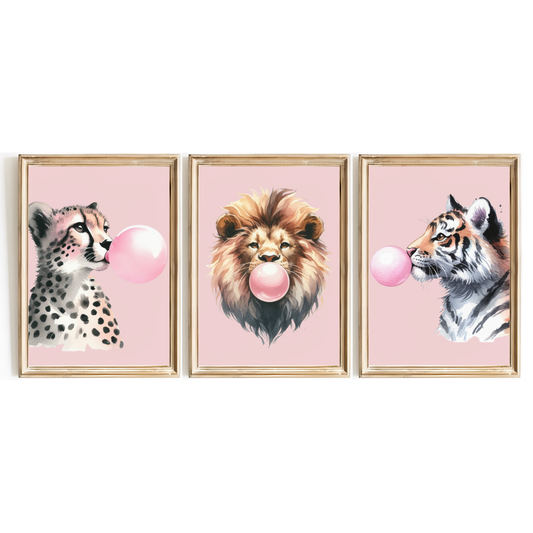 Pink Animal Print Set