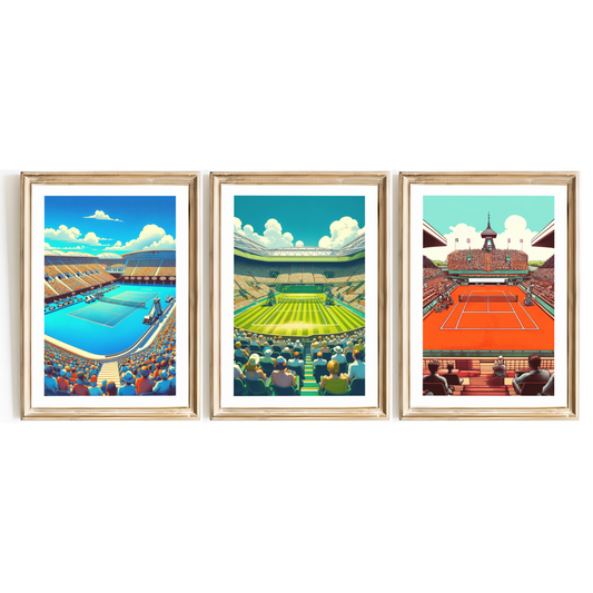 Grand Slam Tennis Print Set