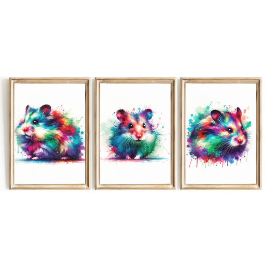 Colourful Hamster Print Set