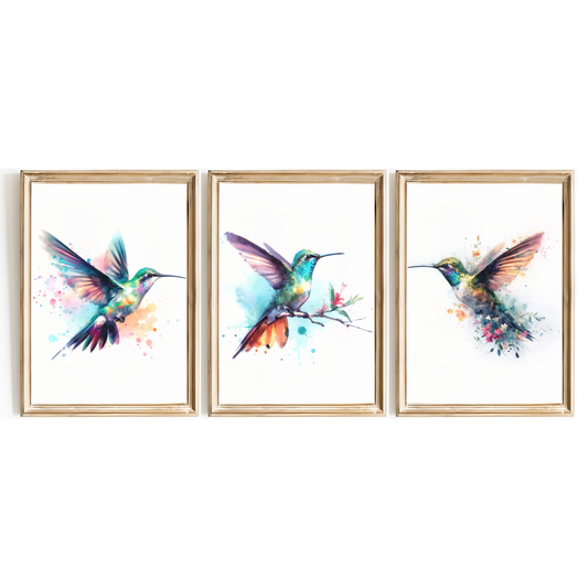 Hummingbird Print Set