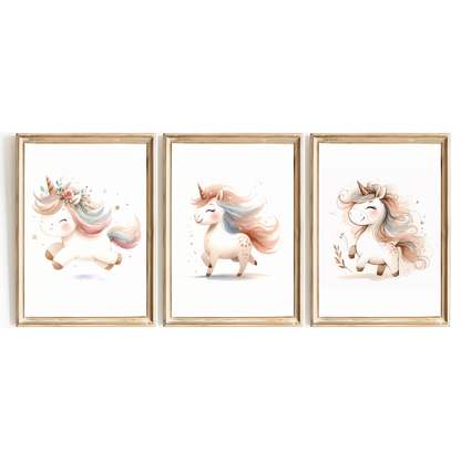 Boho Unicorn Print Set