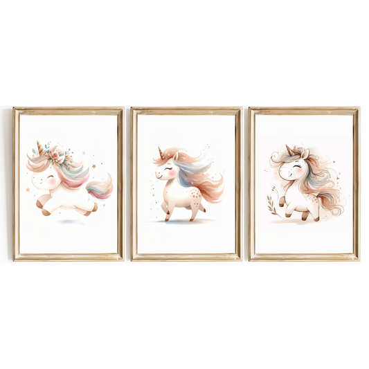 Boho Unicorn Print Set