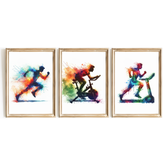 Men's Cardio Gym Print Set