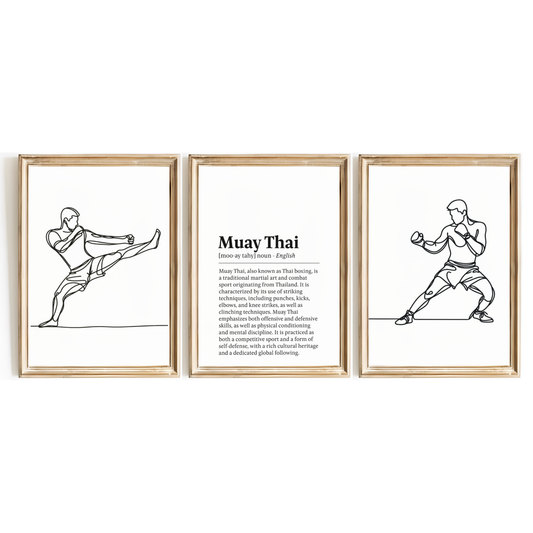 Muay Thai Definition Print Set