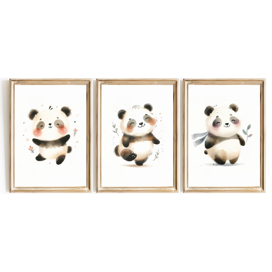 Panda Nursery Print Set