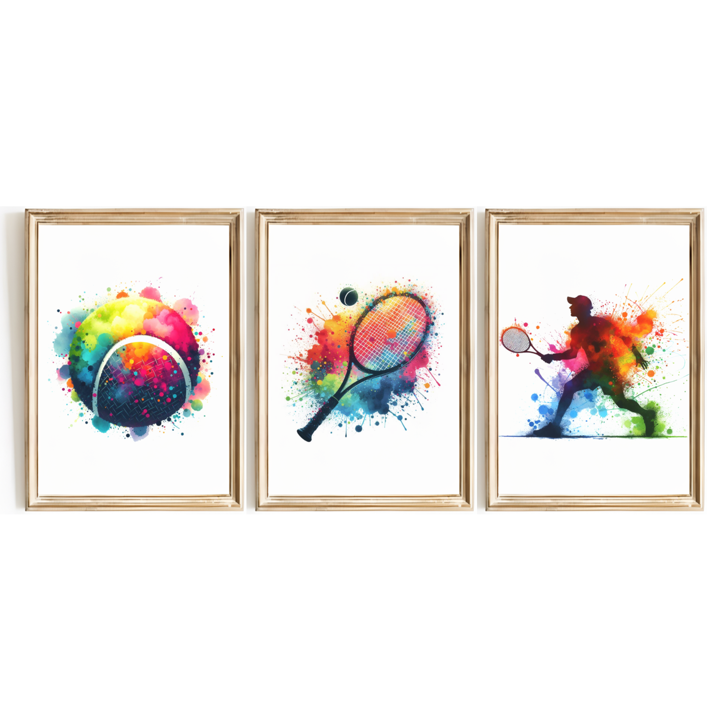 Multicoloured Tennis Print Set
