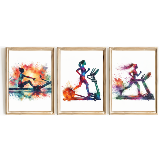 Women's Gym Rowing Print Set