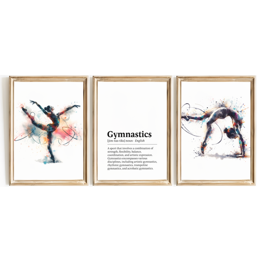 Gymnastics Definition Print Set