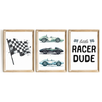 Little Racer Dude Print Set