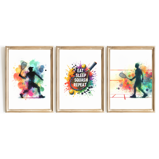 Multicoloured Squash Print Set