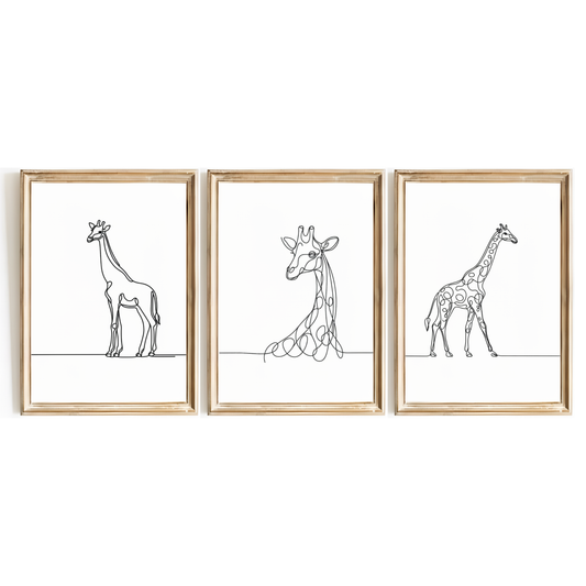 Minimal Giraffe Print Set