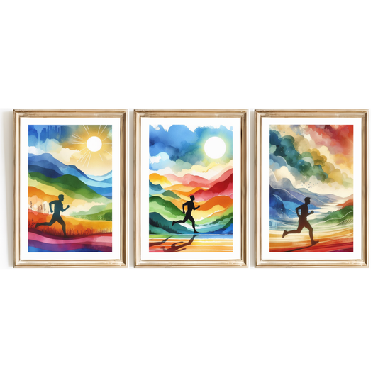 Colourful Running Print Set