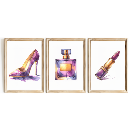 Purple Perfume Print Set