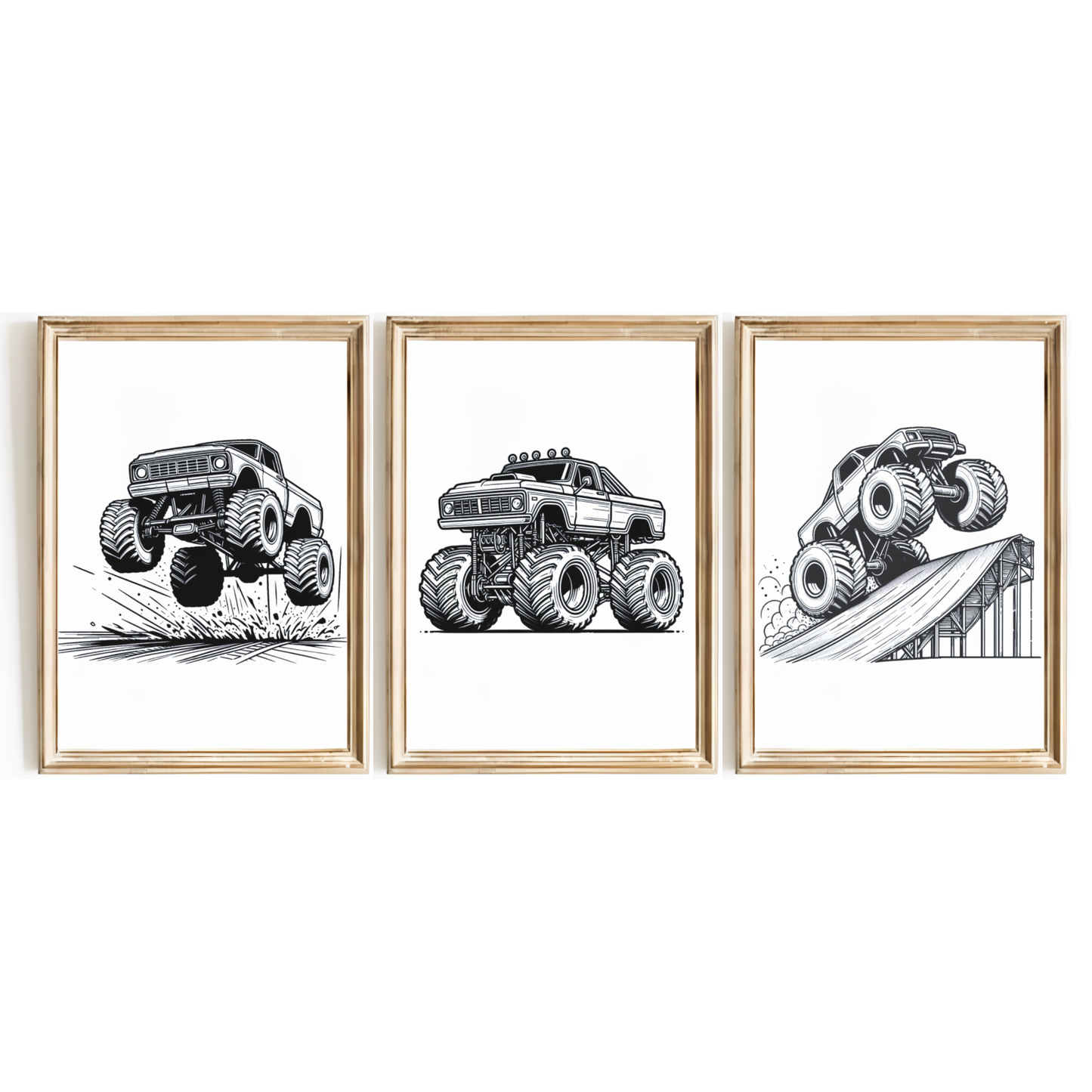 Monster Truck Print Set