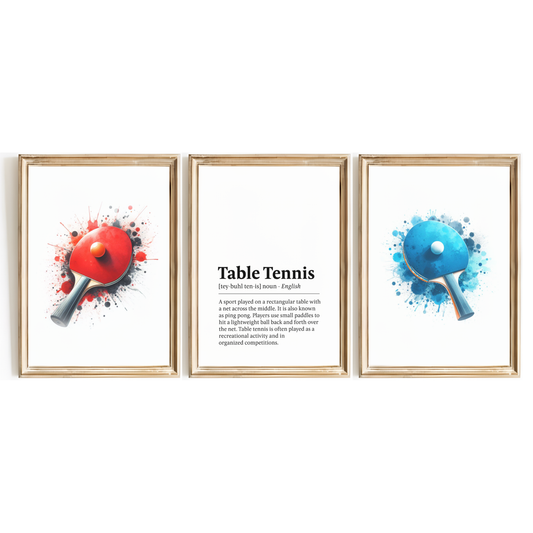 Table Tennis Print Set