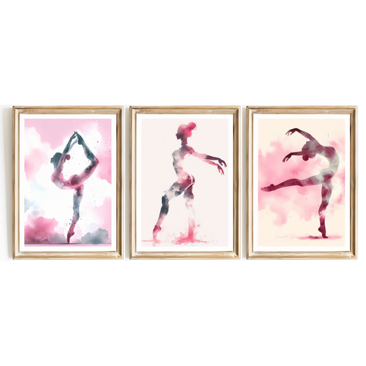 Pink Gymnastics Print Set