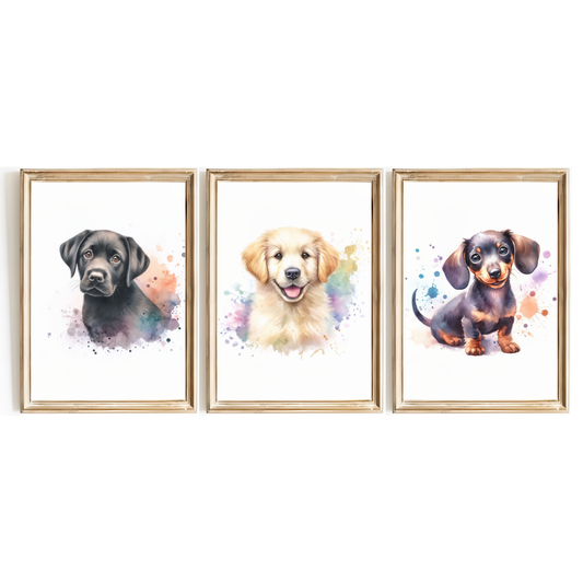 Dog Nursery Print Set