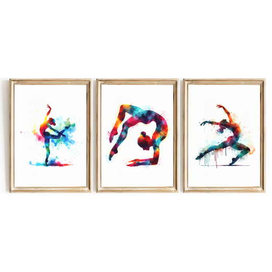 Colourful Gymnastics Print Set
